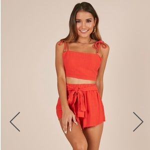 Showpo red two piece set!